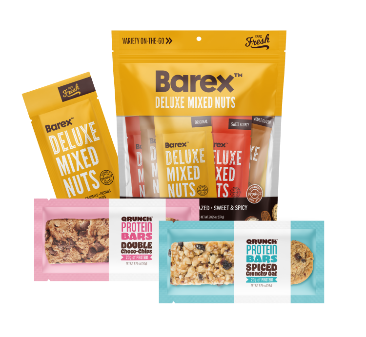 bar wrapper sample kit with stand up pouch for bulk filling